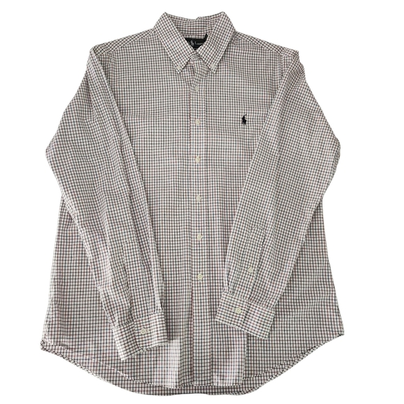 Polo Ralph Lauren Plaid Long Sleeve Shirt Men’s Large – Custom Fit - Picture 3 of 11